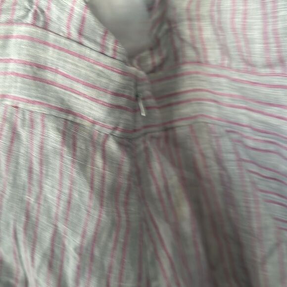 Anthropologie  Elevenses Linen Nantucket Ruffle Square Neck Wide Leg Jumpsuit 4 - Picture 6 of 10